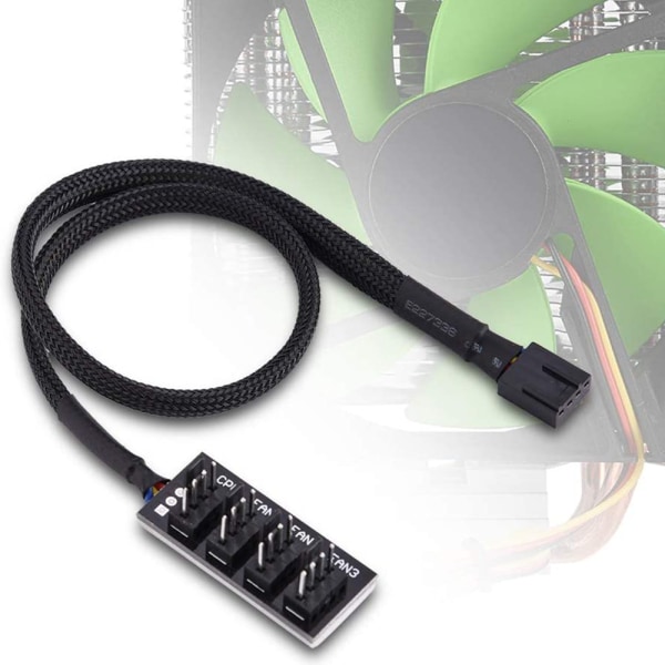 4-polet PWM Fan Hub, 4-polet Stik til CPU Fan PC Fan Hub
