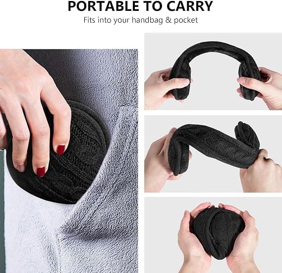 Ljuslila Varma Öronmuffar, Unisex Öronmuffar, Vikbara Öronmuffar wi