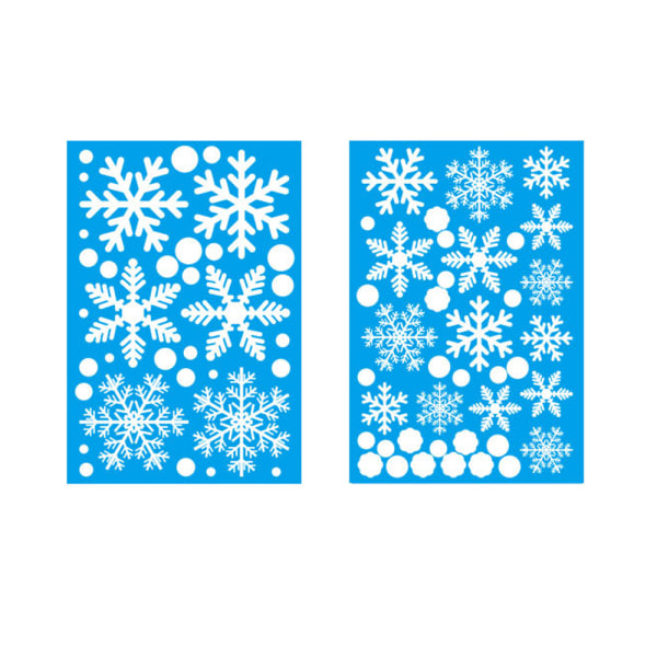 Vita snöflinga fönsterdekoration klistermärken, dekorerad jul Frozen temafest nyår leveranser