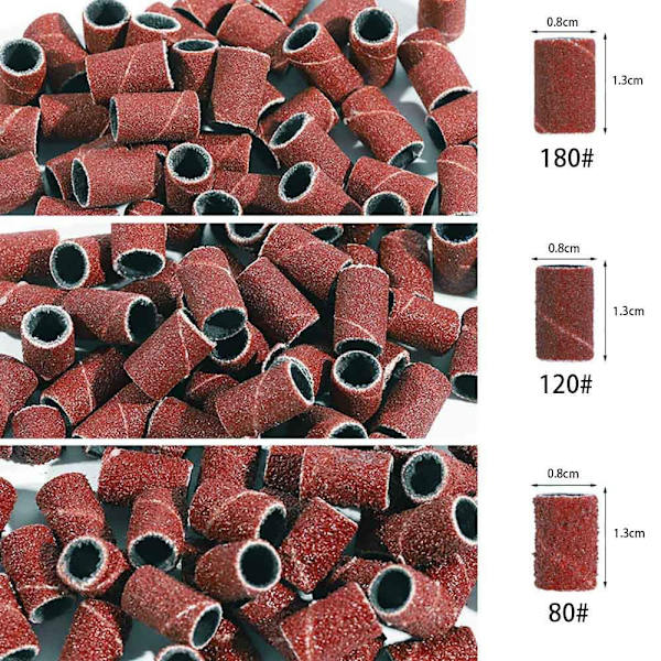 Professionella slipband för nagelborrmaskiner, 100 st naglar