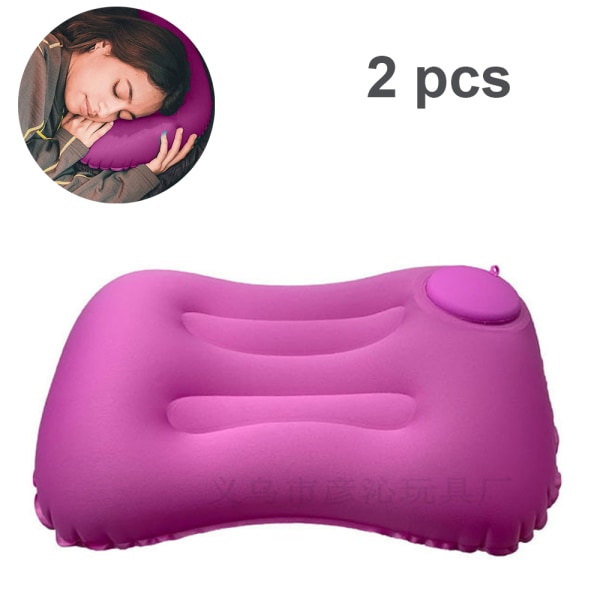 Inflatable Travel Pillow Protable Hand Press TPU Inflatable