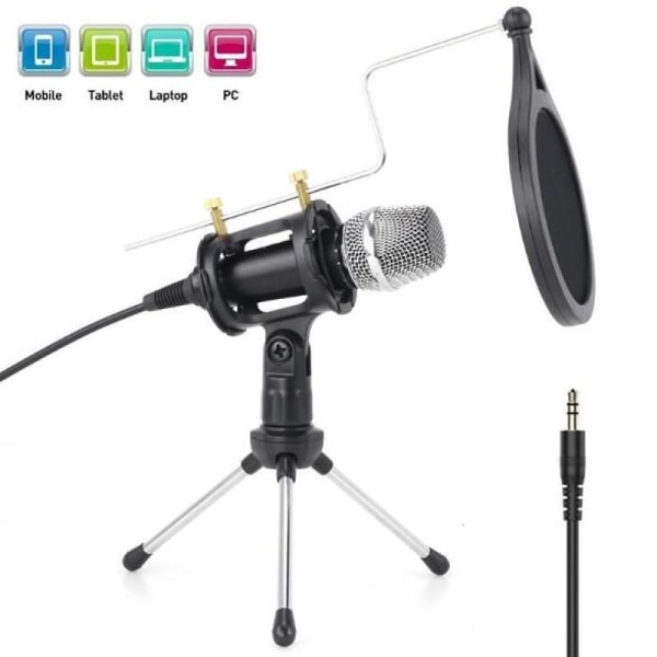 Mikrofon metallkondensatormikrofon för PC/laptopinspelning