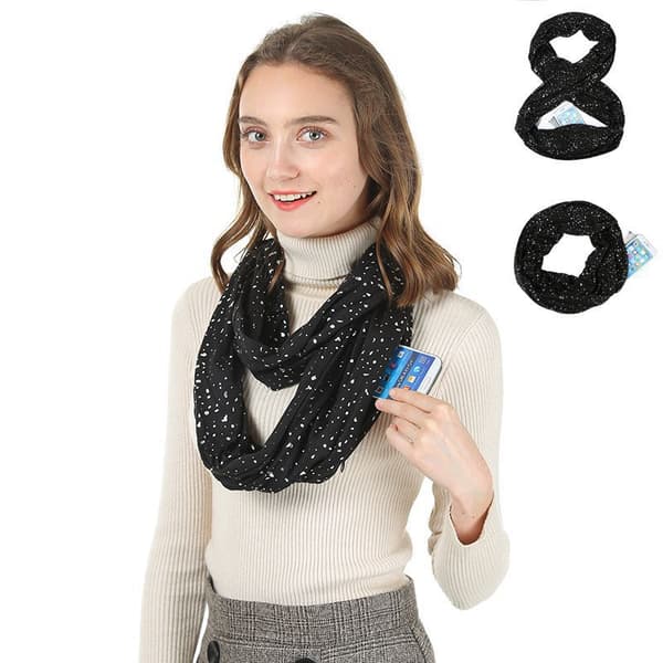 Silver prickig marinblå vacker och glänsande scarf, färggradient, s