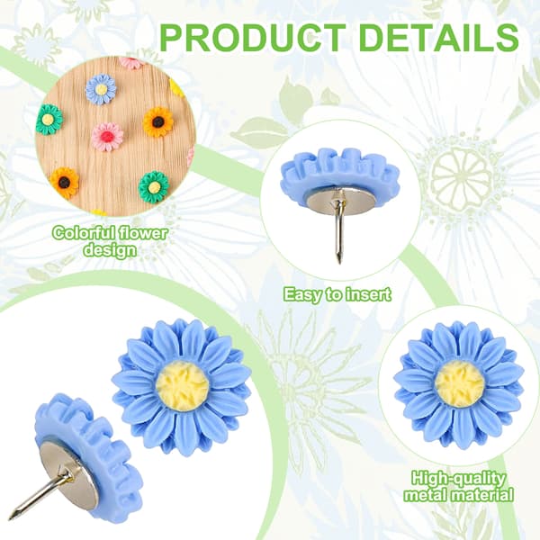 40 stk. Blomster Push Pins