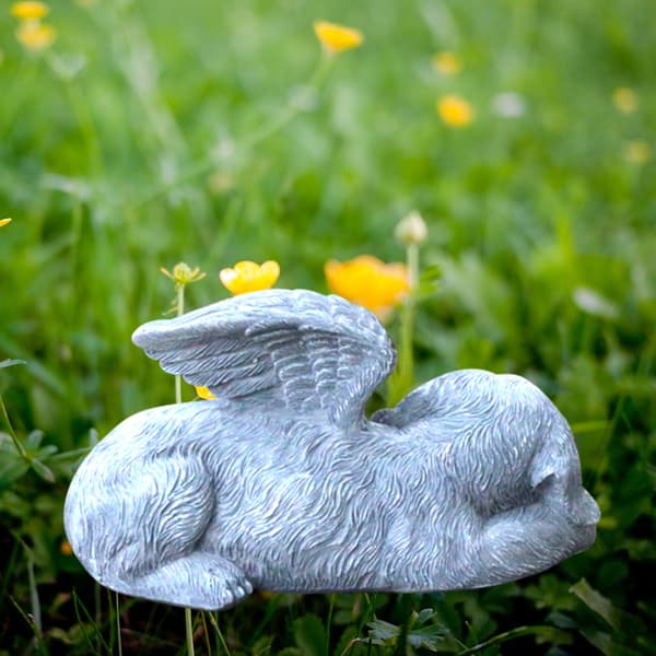 1 stk. Hvilende Engel Hunde Statue Polyresin Statue, Dyre Statue, 12*6.
