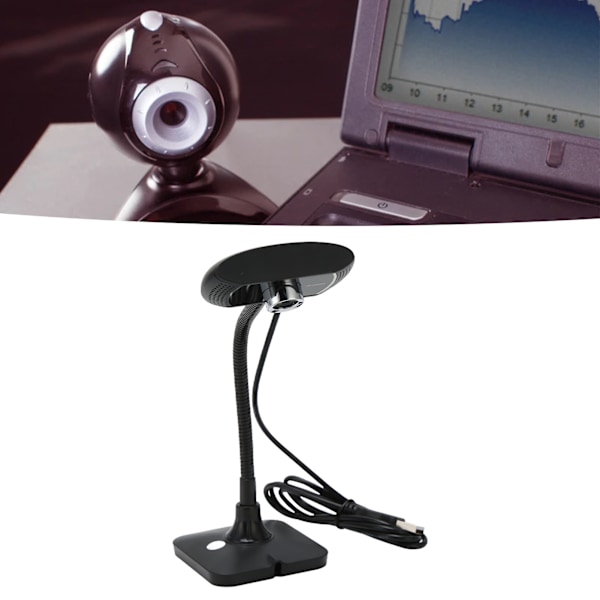 Webcam HD Manual Focus Live Streaming Drive Free USB Camera with Microphone for Computer Conference Calling 640x480