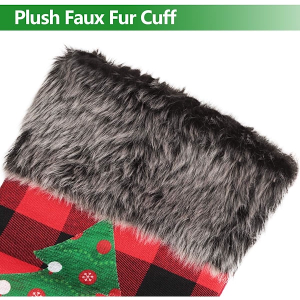 Julstrumpor, hjärtevärmande gåva med fint hantverksmässigt material, originaldesign för mångsidig dekoration och generös storlek, personlig