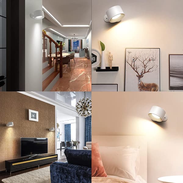 1 st LED-vägglampa för inomhusbruk - Vit Skal