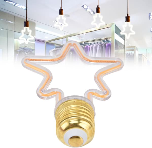LED Lineær Lampe Dekor 2700K Varmt Lys Lysekrone Retro Stjerne