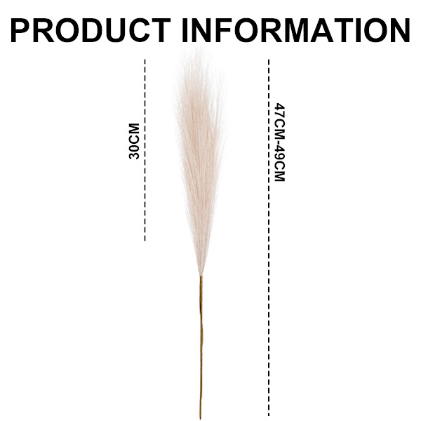 12 kpl Tekokukka-pampasruohoa  Keinotekoinen Pompous Grass Fake Pompass