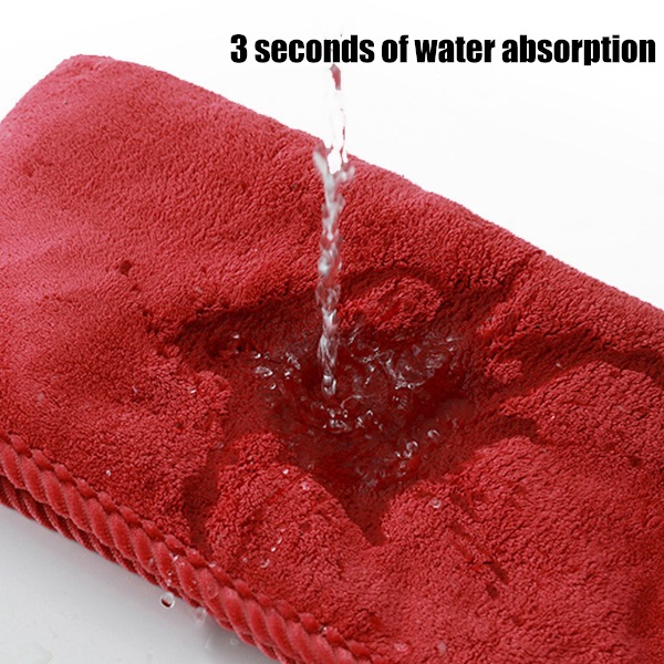 Mikrofiberhårhandduk 1-pack Starkt absorberande Snabbtorkande Mjuk Hårhandduk för kvinnor för tjockt, långt, lockigt vått hår-rött