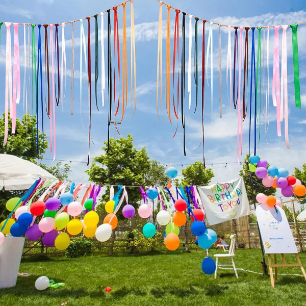 6 ruller med fargerik regnbuebånd Håndlaget bånd Bursdag