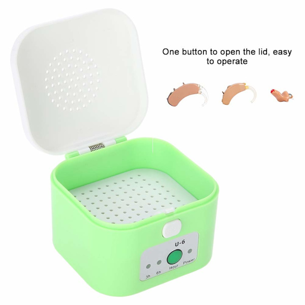 Fuktighetsfjerner Tørker Sterilisator Etui Holder, USB Tørkeboks Hørselshjelp