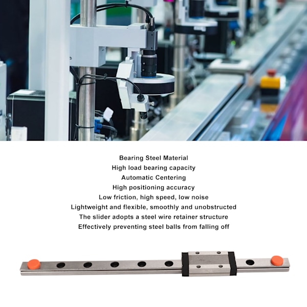 Lineær Skinneguide 200MM MGN9H Lineær Skyve Skinneguide og Forlenget Skyver for 3D-Skriver CNC Maskinverktøy