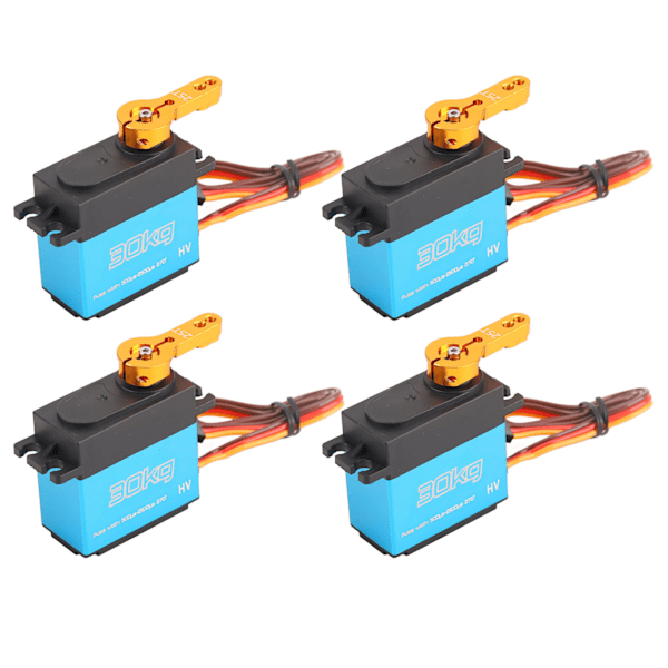 4 Set 30KG Metallväxel Servo med Arm Hög Torsion Vattentät Digital Servo 270 Graders Rotation
