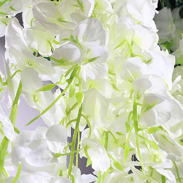 Kunstig Silke Wisteria Vine Rattan Garland Falsk Hengende Blomst