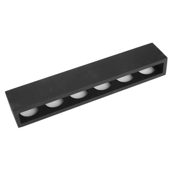 Svart trevinstativ for vinglass, koppholdere, stativ for hjemmebar, restaurant, bryllup, svart rett 6 hull