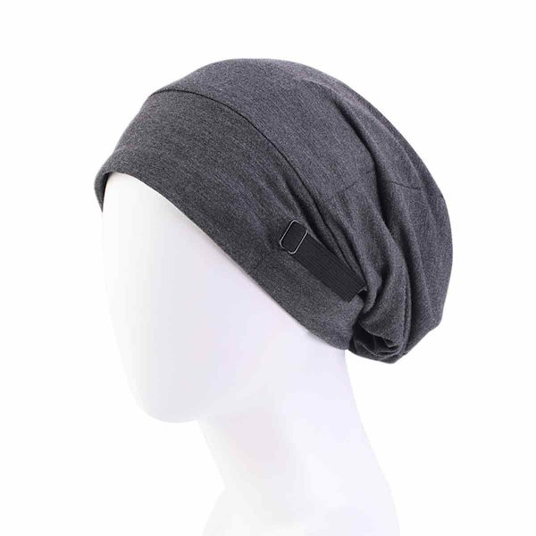 Slouch Beanie-lue, Satinfor, Justerbar Turbanlue, Lett og Myk, for Jogging, Sykling, Søvn, Håravfall, Kjemoterapi