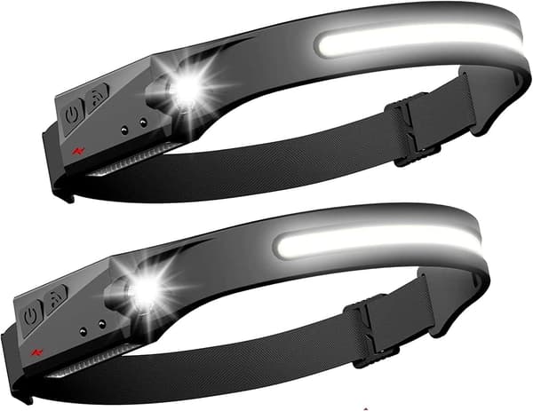 2-pak LED pandelampe sensor forlygte kraftig pandelampe COB XPE