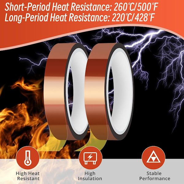 Høytemperatur Polyimid Tape Varmebestandig (20mm)