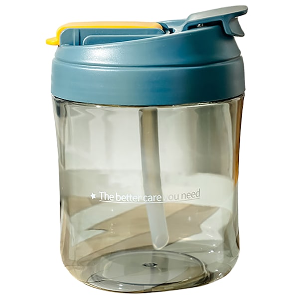 Justerbar Vattenflaska med Axelrem, Återanvändbar, Giftfri BPA-fri Tumbler med Silikonstrå, Lätt att Rengöra, 24 Oz, Blå, 1 st