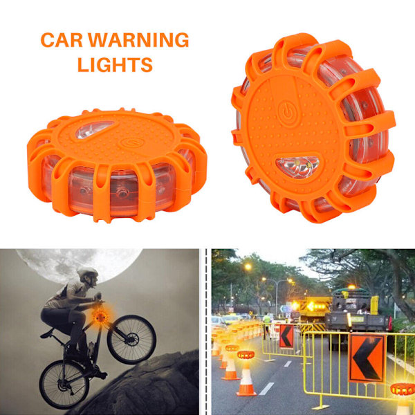 3/6 stk Advarselslys Bil Advarselslys LED Advarselslys Vandafvisende LED Advarselslys