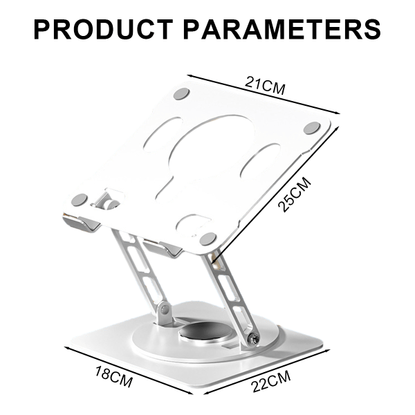 Tablet-stativ, justerbar og foldbar, 360° rotation