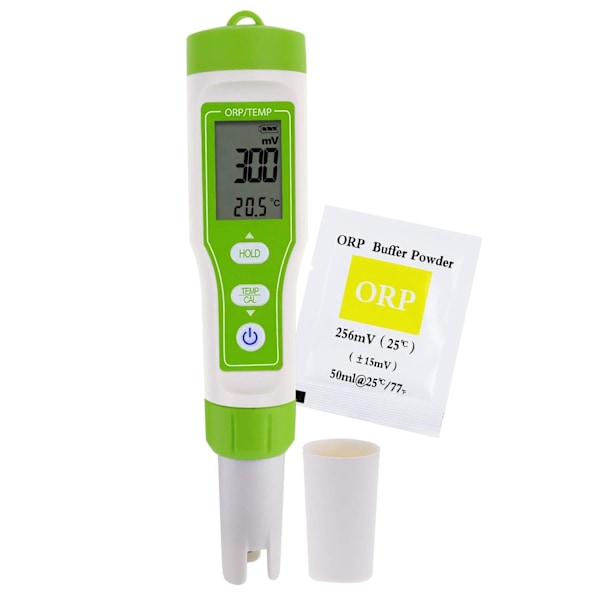 Digital Orp-mätare med automatisk kalibrering och Orp-pulverbuffert, -1200~1200Mv Hög noggrannhet Orp-testare för vattentestning