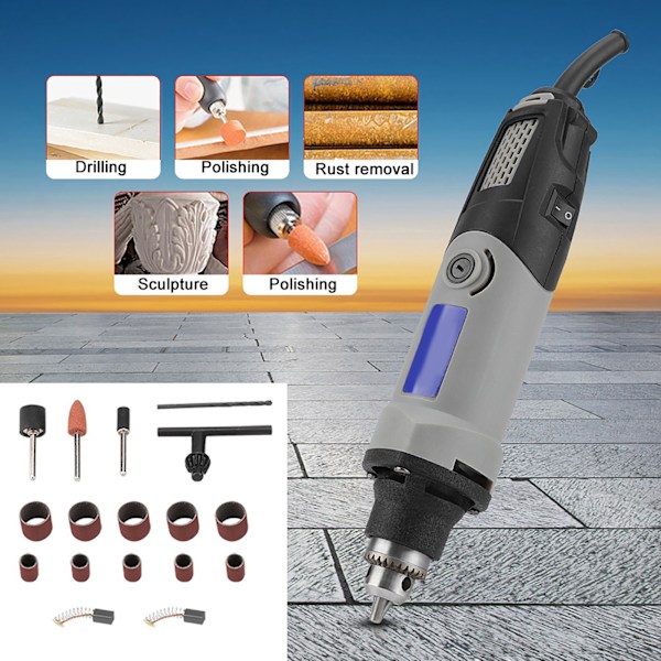 400W Elektrisk Dremel Slipverktyg Borrmaskin 6 Hastigheter Variabel Hastighet Rotationsverktyg EU-kontakt 220V