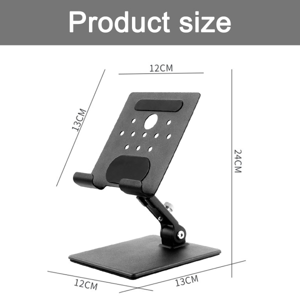 Bærbart tablettstativ, sammenleggbart, løftebrakett, stabilt og