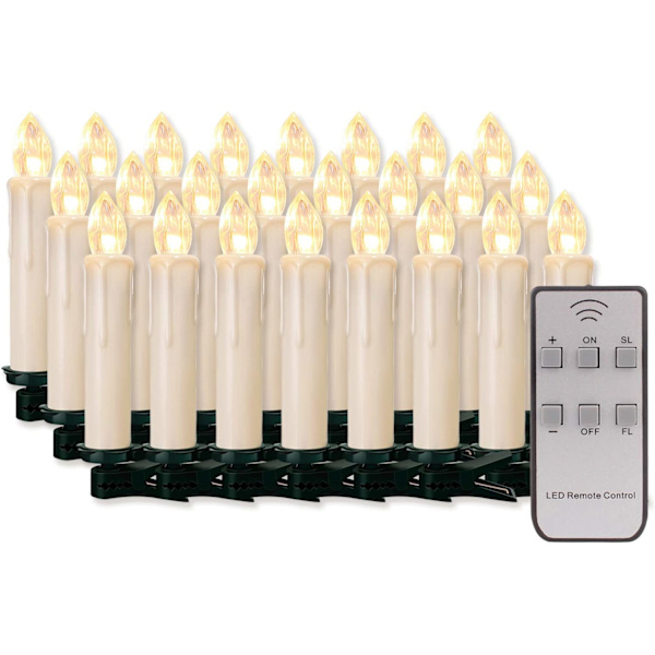 20/30/40/50/60 kpl LED-kynttilät LED-valoketju Langaton Himmennettävä
