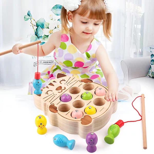 Barnspel 2 år, Montessori-spel, Träspel för