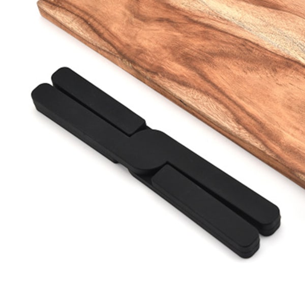 2 stk (svart + rød) Foldbar Silikon Trivet, Sammenleggbar Utvidbar, Lett, Fleksibel Slitesterk Sklisikker Gryteholder Kryssdesign Varmeputer Kjøkkenutstyr