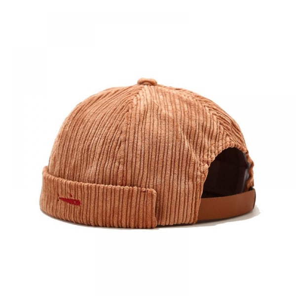 Skullies & Beanies Hat Mænd Beanie Brimless Cap Rullet Kant, Kamel