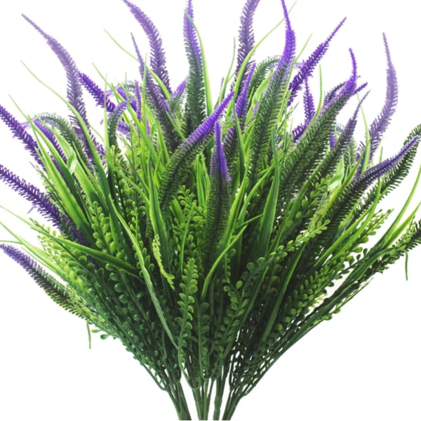 10 Bundles Artificial Grasses Artificial Flowers Outdoor UV