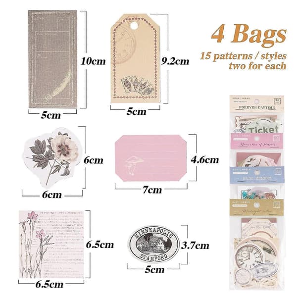 120 kpl Scrap Washi -tarroja Rotta-tarra Plr-tarra - Sc:lle