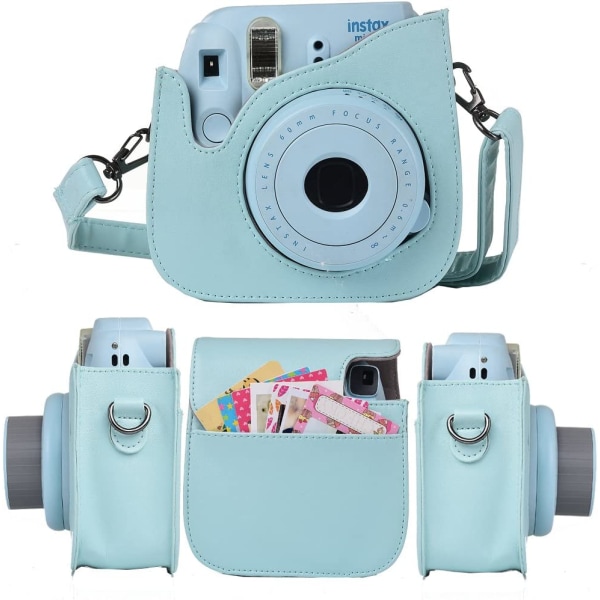 Polaroid kameraväska, bärbar och praktisk, isblå