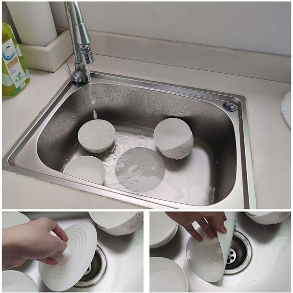 2-pack Silikon Diskbänksplugg, Universal Silikongummiavloppsplugg