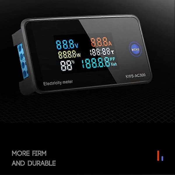 AC 50-300V Voltmeter Ammeter KWS S Meter LED Digital AC Wattmeter Elektrisk Måler (med S