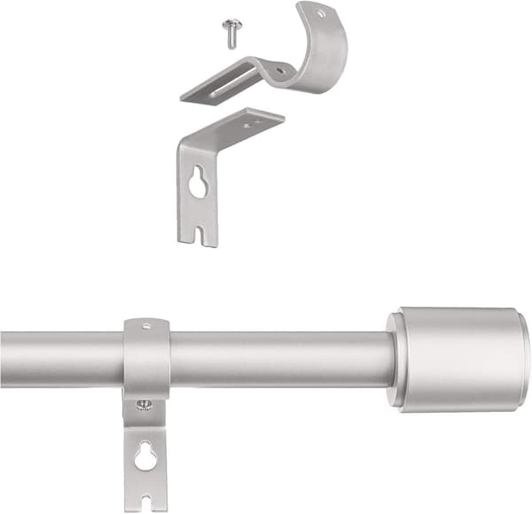 Argent 2,5 cm * 2,5 mm, justerbart väggstöd för gardinstång