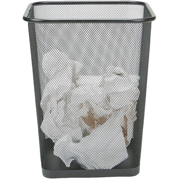 Mesh søppelbøtte, firkantet, 6 gallon, svart, 2-pakning