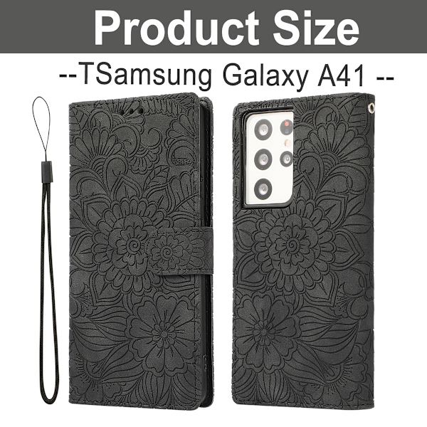 Samsung Galaxy A41 - Kukka Lompakkokotelo - Harmaa