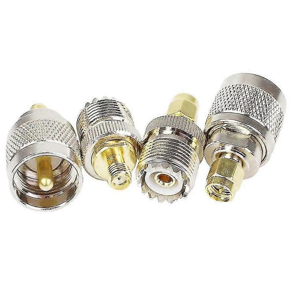 4 stk./sæt Uhf Sl16 Pl259 So239 til Sma Hanstik Hunstik Rf Konnektor Test Konverter
