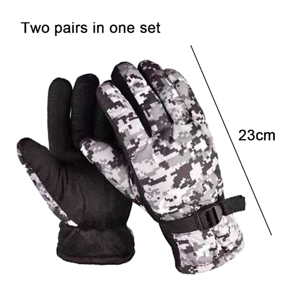 Efterårs- og vintercamouflage ski varme handsker plus fløjl tyk mode