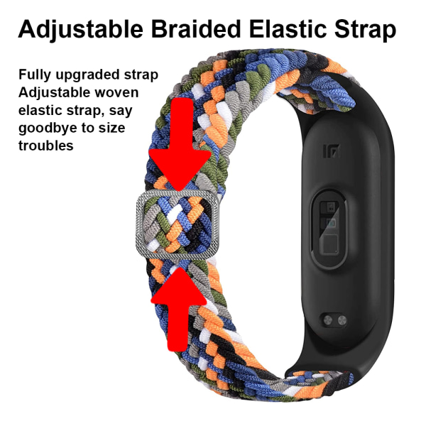 Flätat Solo Loop-band Kompatibelt med Xiaomi Mi Armband