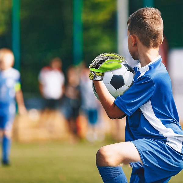 Fotballhansker for unge keepere med fingerbeskyttelse og dobbel