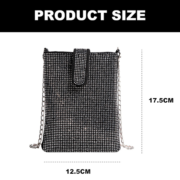 Aftentaske Kvinders håndtaske Metalnet lille crossbody taske