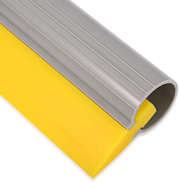 2-pack 14 cm lång gul gummiskrapa för vinylfönster med halkfritt grepp