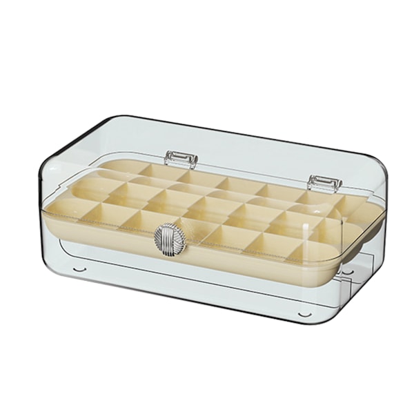 Smykkeopbevaringsboks PET PP PE Multi Layer Smykkeorganisator Display Case med Klar Låg til Øreringe Halskæder Ringe Transparent Hvid