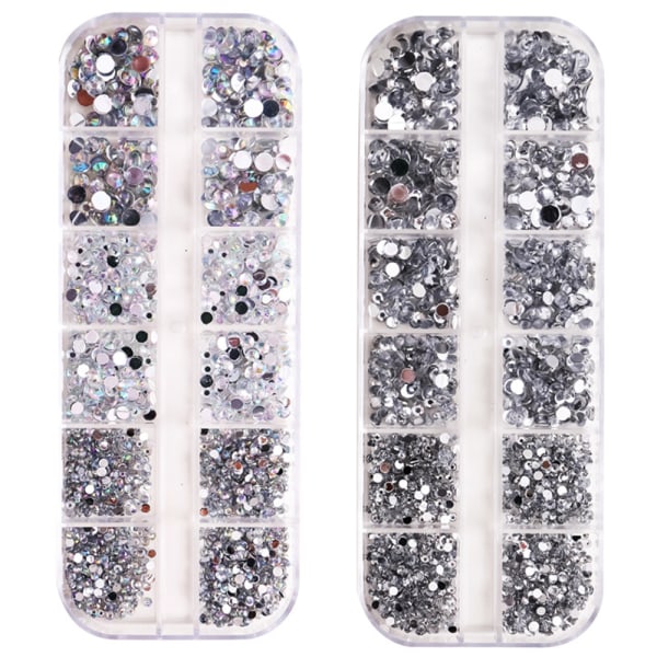 Flatback Kristaller Rhinestones Gems, för Nails Art Kläder Skor Väskor Dekoration Style 6